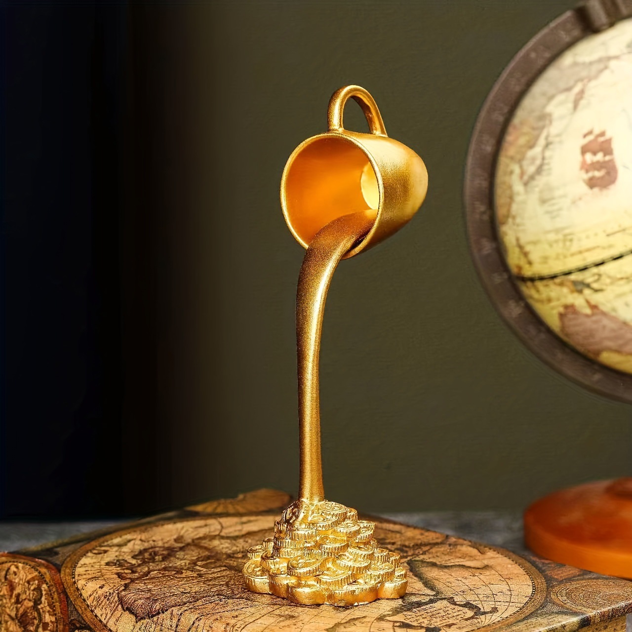 Floating Liquid Gold Mug Sculp - Newton Cradle Large incelemesi ve fiyatı