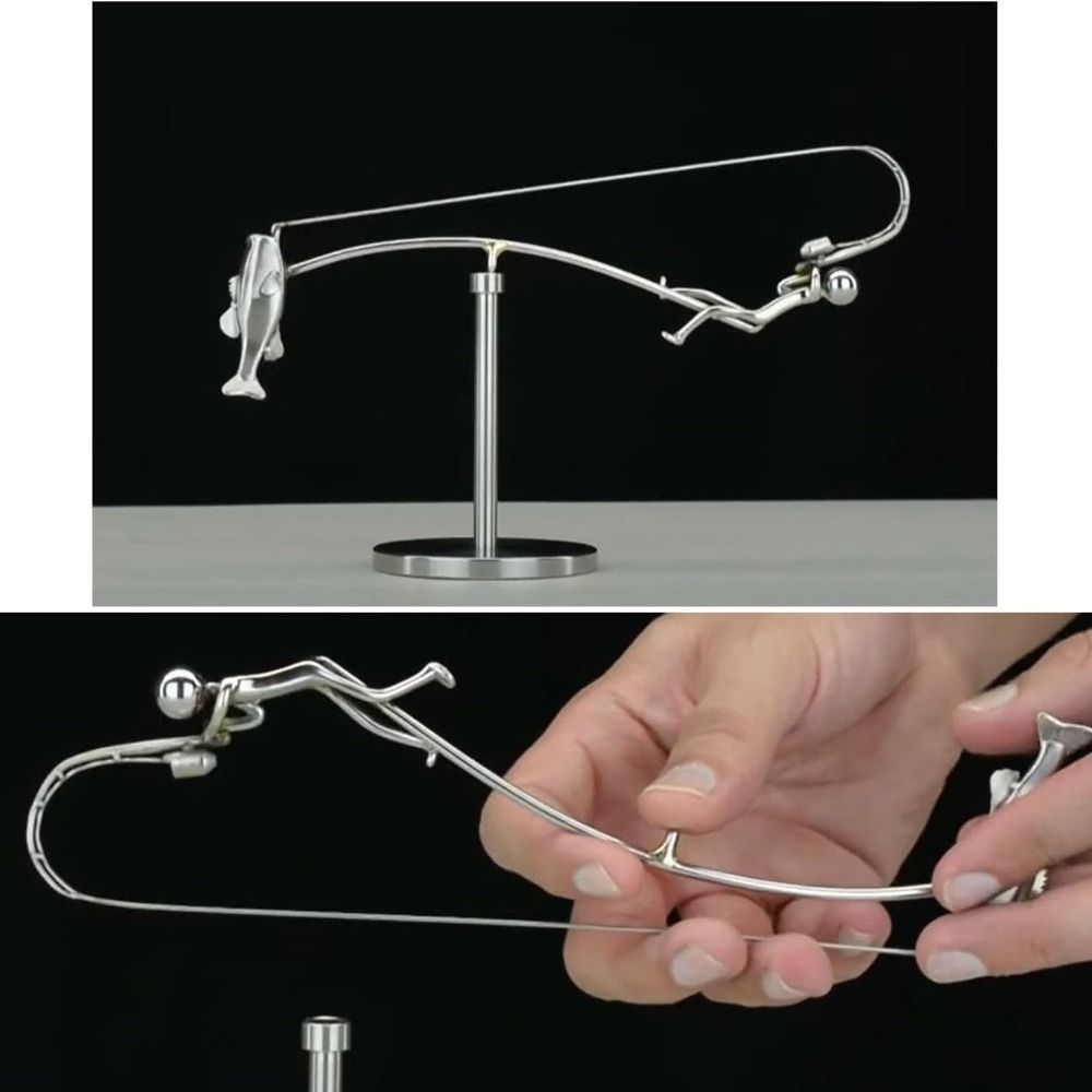 Handmade Kinetic Fishing Sculp - Newton Cradle Large incelemesi ve fiyatı