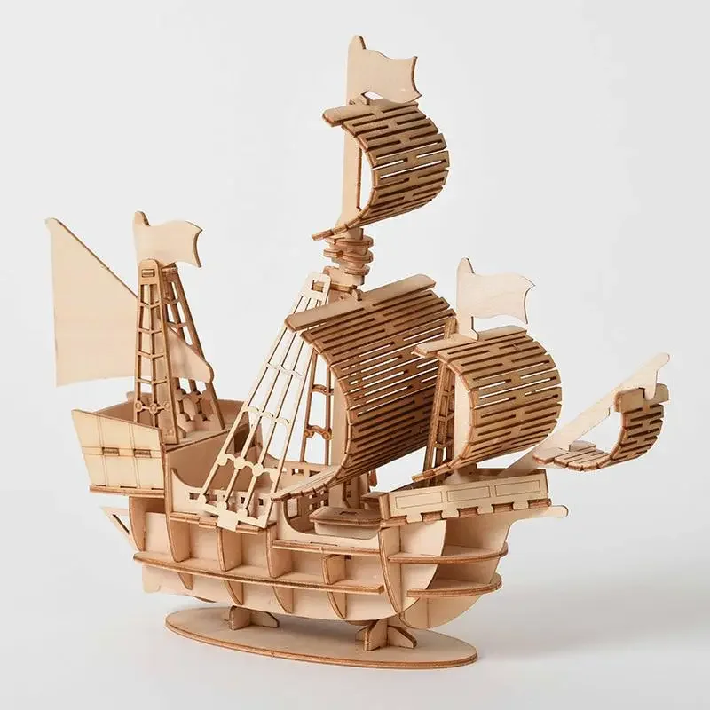 DIY  Sailing Ship Toys 3D Wood - Newton Cradle Large incelemesi ve fiyatı